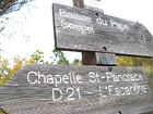 Baisse du Pape, Sospel, Chapelle St-Pancrace, D21 - L'Escarène