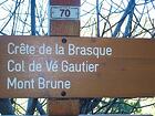 Crête de la Brasque, Col de Vé Gautier, Mont Brune, -