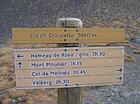Col de Crousette (2480m)<br />Hameau de Roya - Gîte<br />Mont Mounier<br />Col de Molinès<br />Valberg
