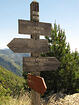 Col de Mairola (1286m)<br />Rigaud<br />Col de la Barbenière<br />Plateau de Dina<br />Auvare<br />Puget-Rostang