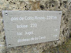 Pas de Colla Rossa (2261m)<br />Lac Jugal<br />Plateau de la Ceva