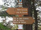 Mont Saccarel<br />Pas du Tanarel<br />Pas de Colle Ardente<br />Bois de Sanson<br />Baisse de Sanson